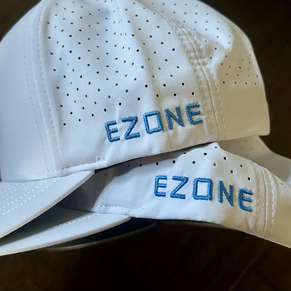 White Cap with Blue Logo - Picture 3 of 3